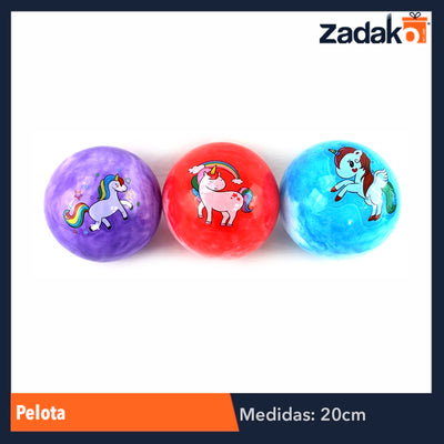 ZJ-0497 PELOTA 20 CM, CON 12 PZS, O CAJA CON 50 PQTS