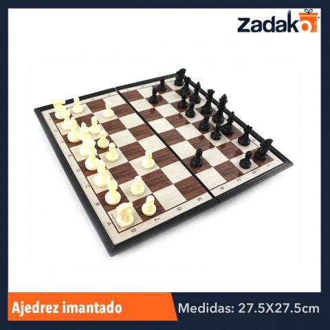 GPM-0333 ZJ-0505 AJEDREZ IMANTADO 27.5X27.5 CM, CON 1 PZ O CAJA CON 60 PZS