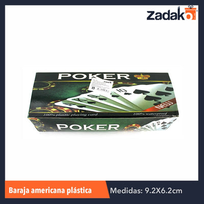 GPM-0150 / ZJ-0514 BARAJA AMERICANA PLASTICA, CON 12 PZS, O CAJA CON 12 PQTS