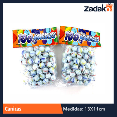 ZJ-0520 SET DE 100 CANICAS BLANCAS, CON 1 PZ O CAJA CON 50 PZS