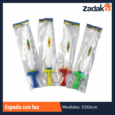 ZJ-0529 ESPADA CON LUZ, CON 1 PZ O CAJA CON 600 PZS