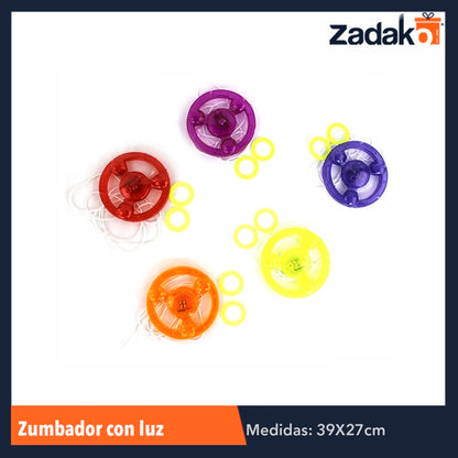 ZJ-0547 ZUMBADOR CON LUZ, CON 12 PIEZAS, O CAJA CON 100 PQTS
