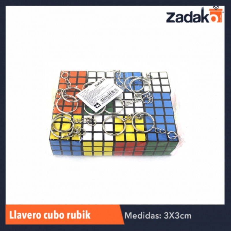 ZJ-0565 LLAVERO CUBO RUBICK, CON 12 PZS, O CAJA CON 100 PQTS