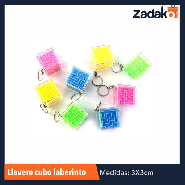 ZJ-0566 LLAVERO CUBO LABERINTO, CON 12 PIEZAS, O CAJA CON 100 PQTS