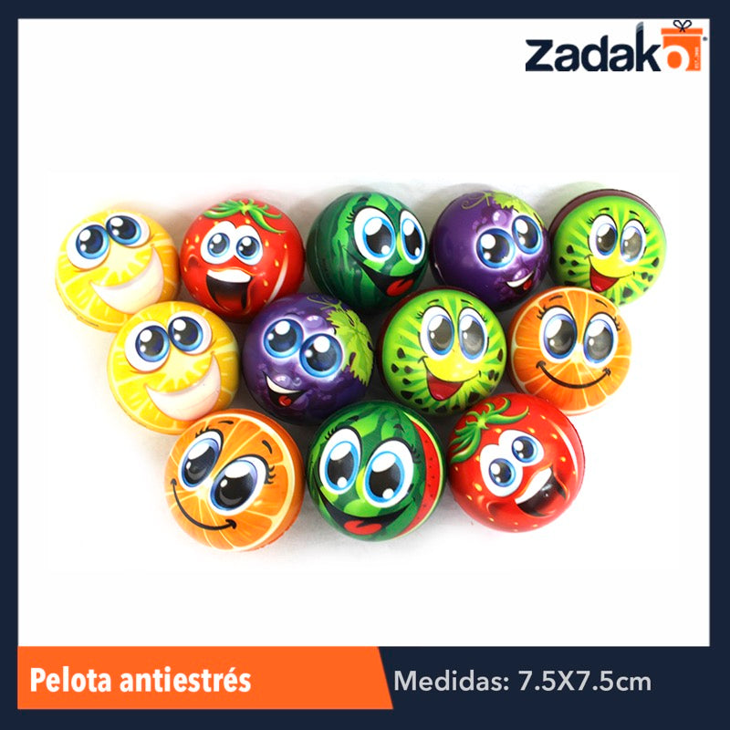 ZJ-0598 PELOTA ANTIESTRES 7.5 CM, CON 12 PZS, O CAJA CON 50 PQTS