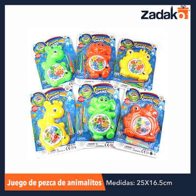 ZJ-0608 JUEGO DE PESCA ANIMALITOS, CON 1 PZ O CAJA CON 288 PZS