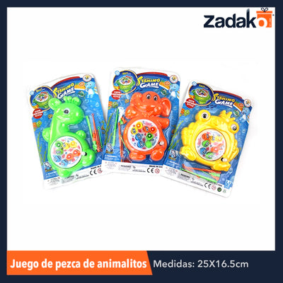 ZJ-0608 JUEGO DE PESCA ANIMALITOS, CON 1 PZ O CAJA CON 288 PZS