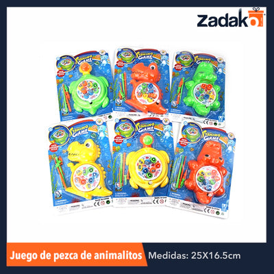 ZJ-0609 JUEGO DE PESCA ANIMALITOS, CON 1 PZ O CAJA CON 288 PZS