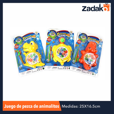 ZJ-0609 JUEGO DE PESCA ANIMALITOS, CON 1 PZ O CAJA CON 288 PZS