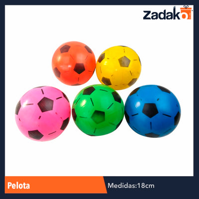 ZJ-0625 PELOTA 18CM, CON 12 PZS, O CAJA CON 50 PQTS