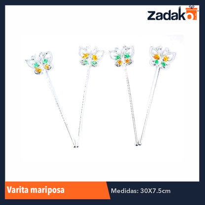 ZJ-0650  B-422-30 VARITA MARIPOSA CON 12 PIEZAS, O CAJA CON 100 PQTS