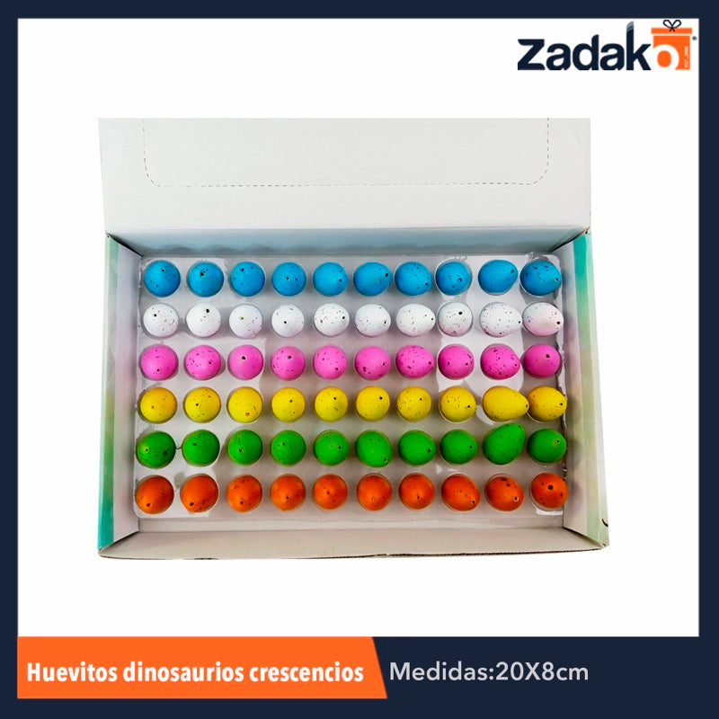 ZJ-0657 HUEVITOS DINOSAURIOS CRECENCIOS, CON 60 PZS, O CAJA CON 48 PQTS