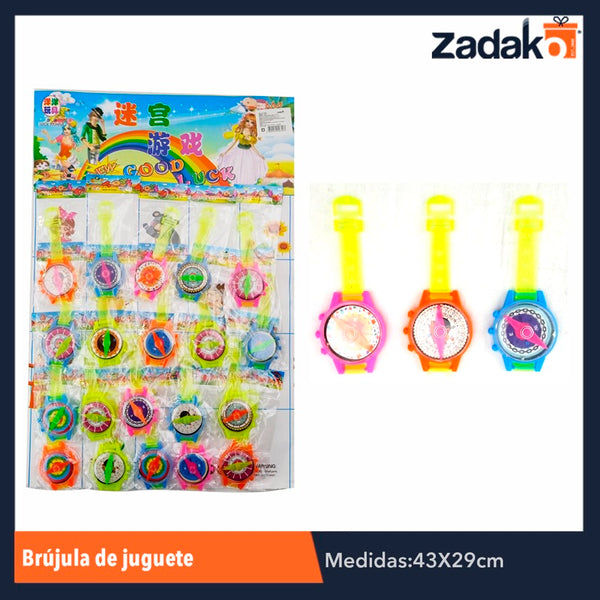ZJ-0658 BRUJULA DE JUGUETE CON 20 PIEZAS, O CAJA CON 100 PQTS