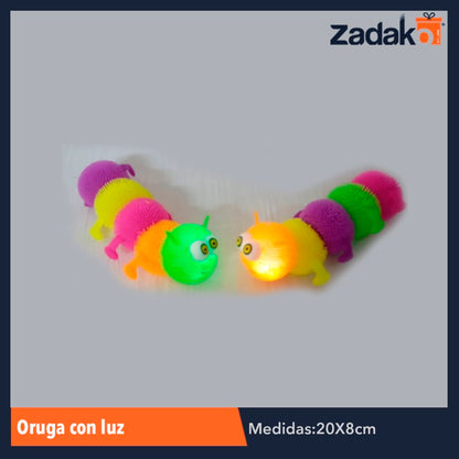 ZJ-0663 ORUGA CON LUZ CON 12 PIEZAS, O CAJA CON 24 PQTS