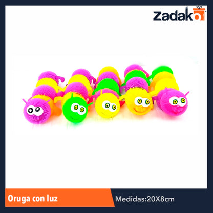 ZJ-0663 ORUGA CON LUZ CON 12 PIEZAS, O CAJA CON 24 PQTS