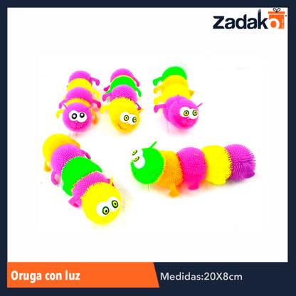 ZJ-0663 ORUGA CON LUZ CON 12 PIEZAS, O CAJA CON 24 PQTS