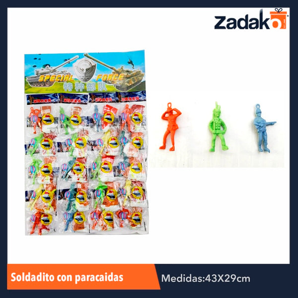 ZJ-0688 SOLDADITO CON PARACAIDAS CON 20 PIEZAS, O CAJA CON 150 PQTS