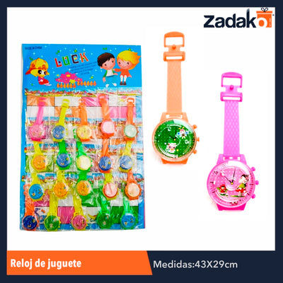 ZJ-0690 RELOJ DE JUGUETE, CON 20 PZS, O CAJA CON 100 PQTS