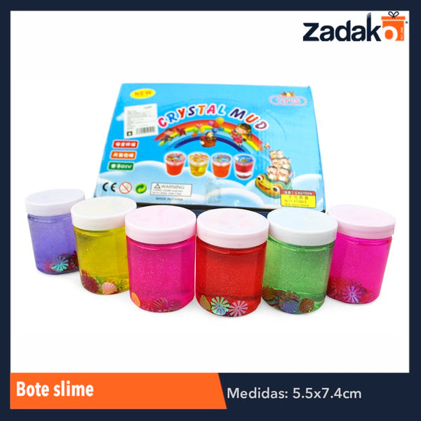 ZJ-0705 BOTE SLIME CON 12 PIEZAS, O CAJA CON 16 PQTS
