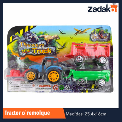ZJ-0736 TRACTOR CON REMOLQUE, CON 1 PZ O CAJA CON 240 PZS
