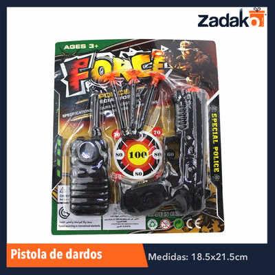 ZJ-0740 PISTOLA DE DARDOS C/ACCESORIOS, CON 1 PZ O CAJA CON 480 PZS