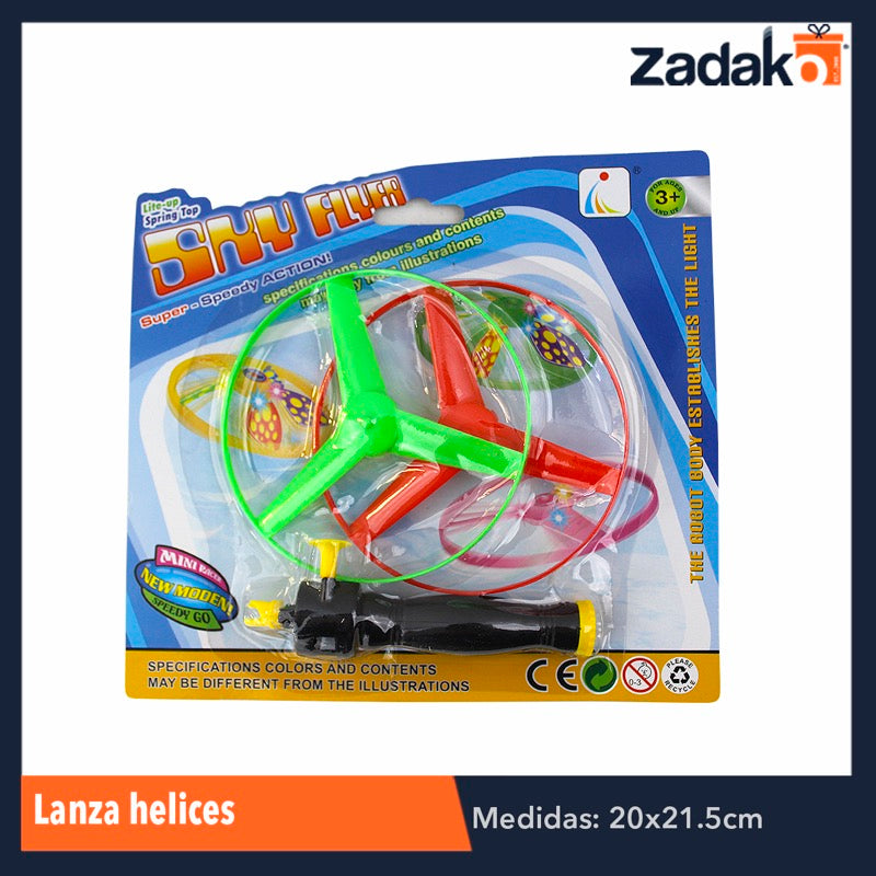 ZJ-0742 LANZA HELICES, CON 1 PZ O CAJA CON 432 PZS