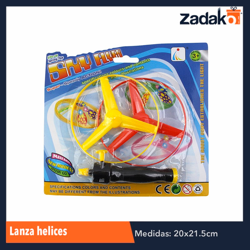 ZJ-0742 LANZA HELICES, CON 1 PZ O CAJA CON 432 PZS