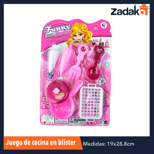 ZJ-0749 JUEGO DE COCINA EN BLISTER, CON 1 PZ O CAJA CON 288 PZS