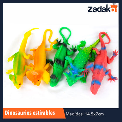 ZJ-0859 DINOSAURIOS ESTIRABLES CON 12 PIEZAS, O CAJA CON 24 PQTS
