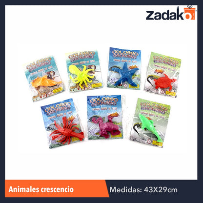 ZJ-0391 ANIMALES CRECENCIOS, CON 24 PZS, O CAJA CON 100 PQTS