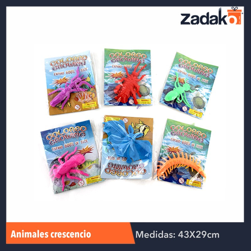 ZJ-0391 ANIMALES CRECENCIOS, CON 24 PZS, O CAJA CON 100 PQTS