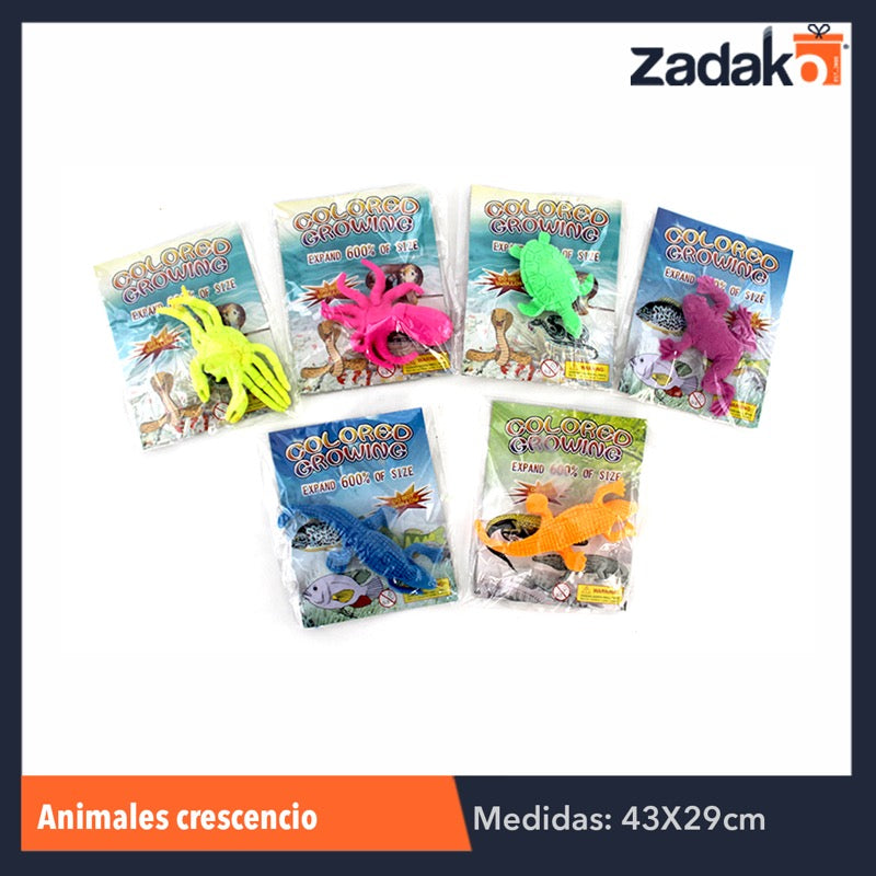 ZJ-0391 ANIMALES CRECENCIOS, CON 24 PZS, O CAJA CON 100 PQTS