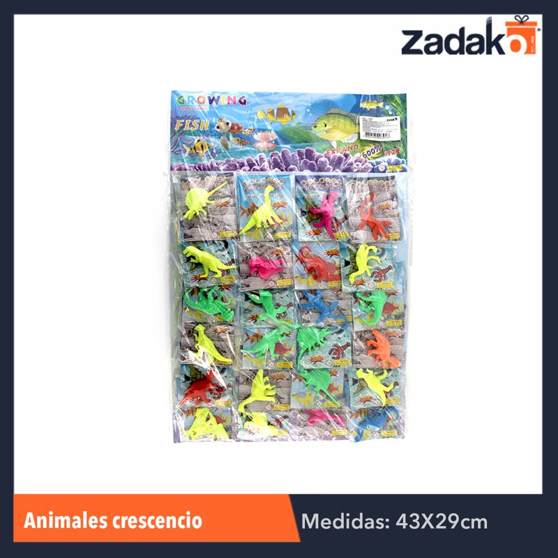 ZJ-0391 ANIMALES CRECENCIOS, CON 24 PZS, O CAJA CON 100 PQTS