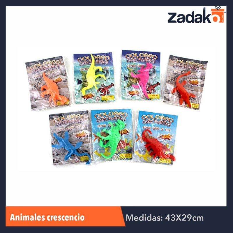 ZJ-0391 ANIMALES CRECENCIOS, CON 24 PZS, O CAJA CON 100 PQTS