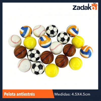 ZJ-0596 PELOTA ANTIESTRES 4.5 CM, CON 20 PZS, O CAJA CON 80 PQTS