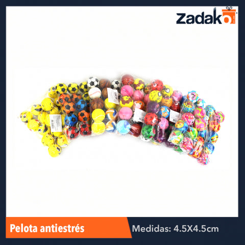 ZJ-0596 PELOTA ANTIESTRES 4.5 CM, CON 20 PZS, O CAJA CON 80 PQTS