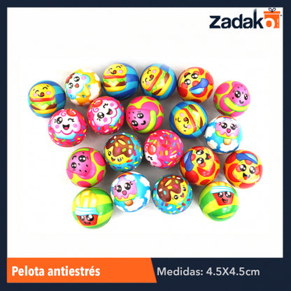 G-745-47 ZJ-0596 PELOTA ANTIESTRES 4.5 CM, CON 20 PZS, O CAJA CON 80 PQTS