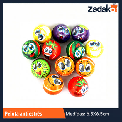 PN-0025 ZJ-0597 G-6049-153 PELOTA ANTIESTRES 6.5 CM, CON 12 PZS, O CAJA CON 60 PQTS