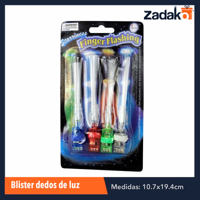 ZJ-0838 BLISTER 4 PZS DEDOS DE LUZ, CON 1 PZ O CAJA CON 480 PZS