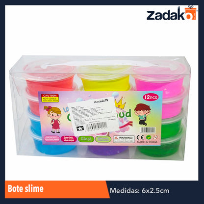 ZJ-1111 BOTE SLIME, CON 12 PIEZAS, O CAJA CON 48 PQTS