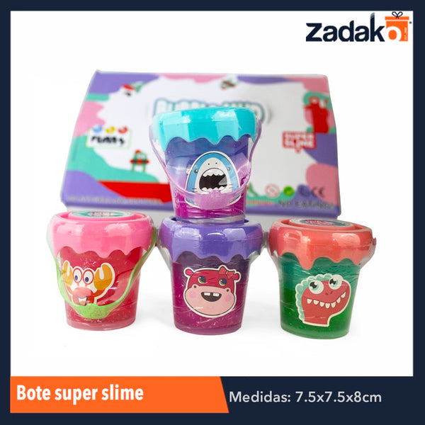 ZJ-1013 BOTE SUPER SLIME CON 12 PIEZAS, O CAJA CON 12 PQTS