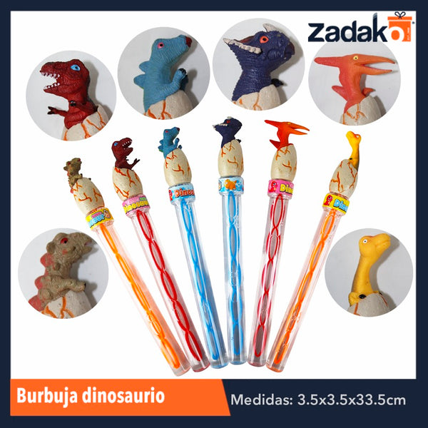ZJ-1127 BURBUJA DINOSAURIO, CON 12 PZS, O CAJA CON 8 PQTS