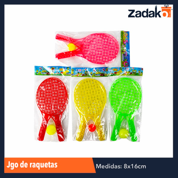 ZJ-1066 JUEGO DE RAQUETAS, CON 1 PZ O CAJA CON 2000 PZS