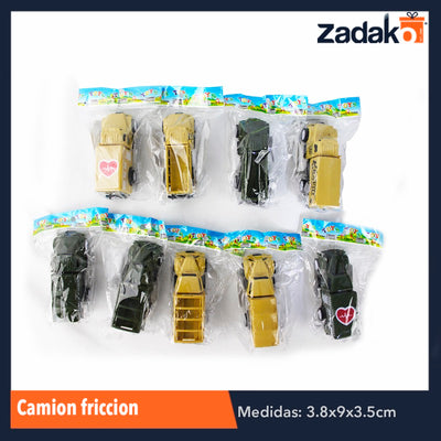 ZJ-1033  CAMION FRICCION, CON 1 PZ O CAJA CON 1200 PZS