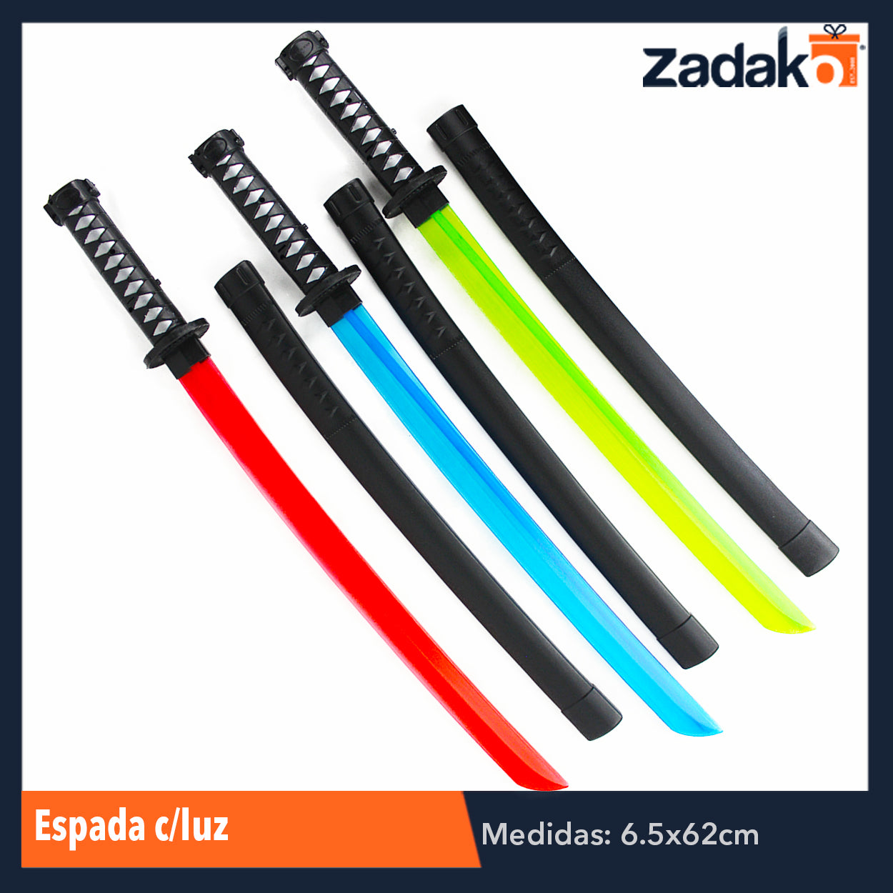 ZJ-1083 ESPADA C/LUZ, CON 1 PZ O CAJA CON 192 PZS