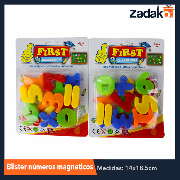 ZJ-0972 BLISTER CON NUMEROS MAGNETICOS, CON 1 PZ O CAJA CON 360 PZS