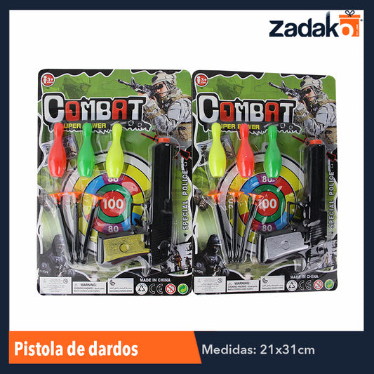 ZJ-1174 PISTOLA DE DARDOS CON ACCESORIOS, CON 1 PZ O CAJA CON 312 PZS
