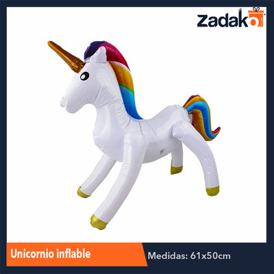 ZJ-0957 UNICORNIO INFLABLE, CON 1 PZ O CAJA CON 600 PZS