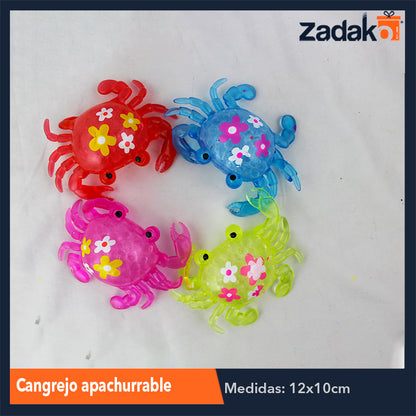 ZJ-1148 CANGREJO APACHURRABLE CON 12 PIEZAS, O CAJA CON 24 PQTS