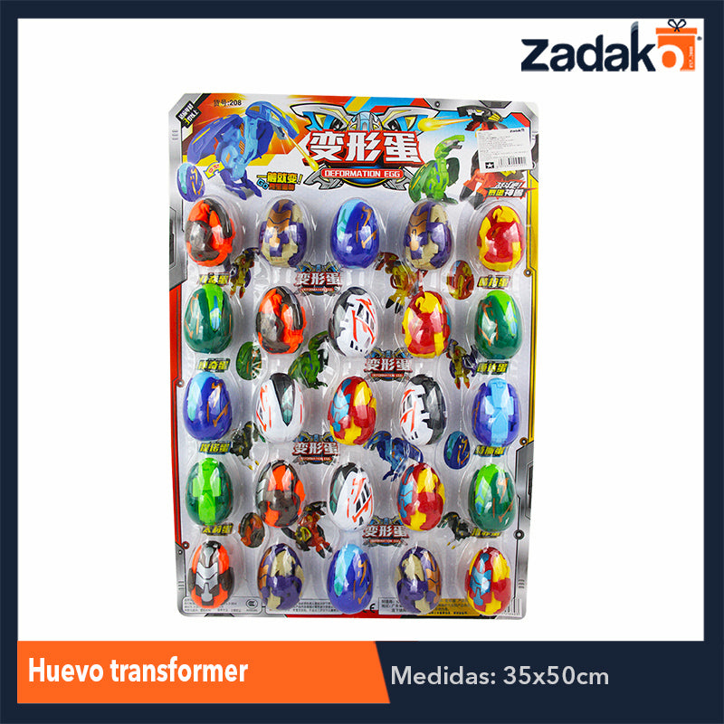 ZJ-1216 HUEVO TRANSFORMER, CON 25 PZS, O CAJA CON 40 PQTS